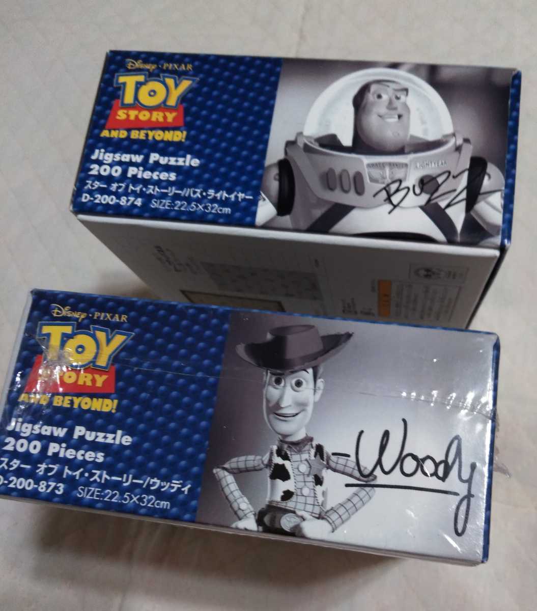 ディズニー トイストーリー ウッディ&バズ・ライトイヤー ジグソーパズル　200ピース　2点セット　モノクロ　テンヨー トイストーリー ウッディ ディズニー ウッディ・アドベンチャーパック トイ・ストーリー4 Woody