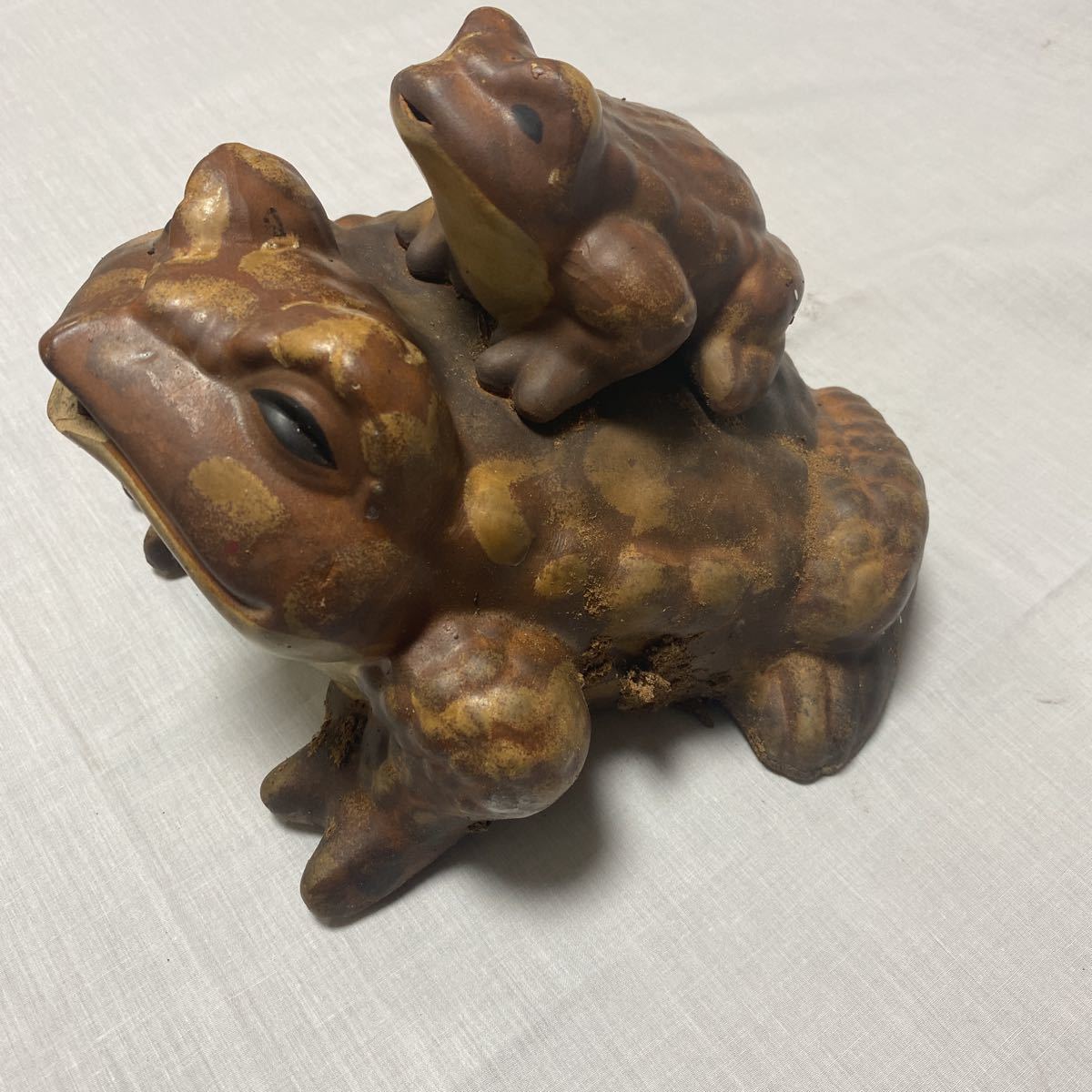 カエル置物 焼物 親子カエル アンティーク 縁起物 置物 売買されたオークション情報 Yahooの商品情報をアーカイブ公開 オークファン Aucfan Com