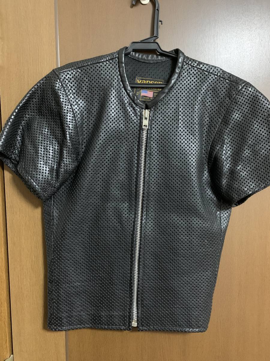 バンソン VANSON パンチングメッシュ レザーTシャツ VANSON TYPE.TEE 