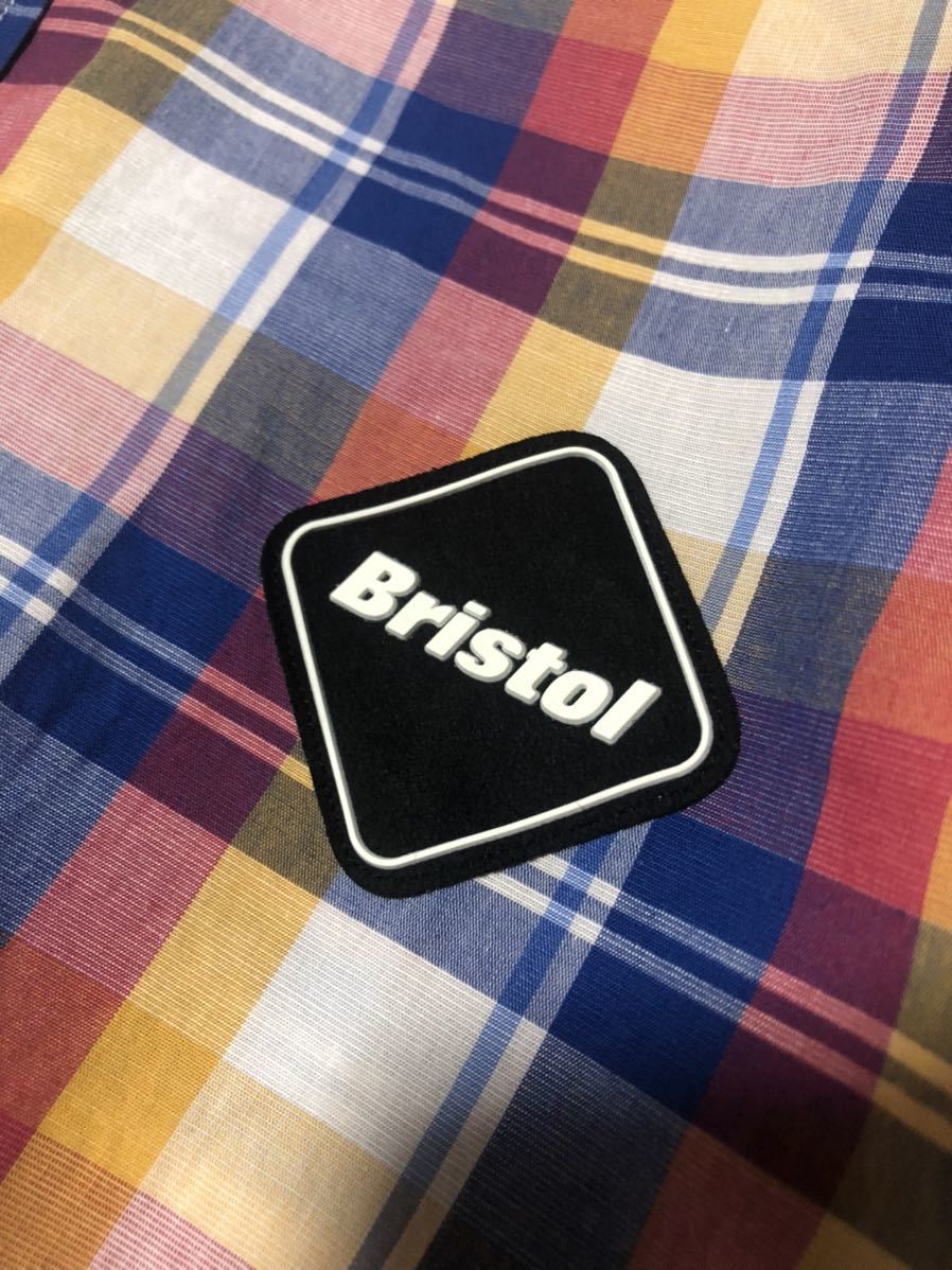 F.C REAL BRISTOL 長袖シャツ チェック ロゴ Sサイズ FCRB チェック