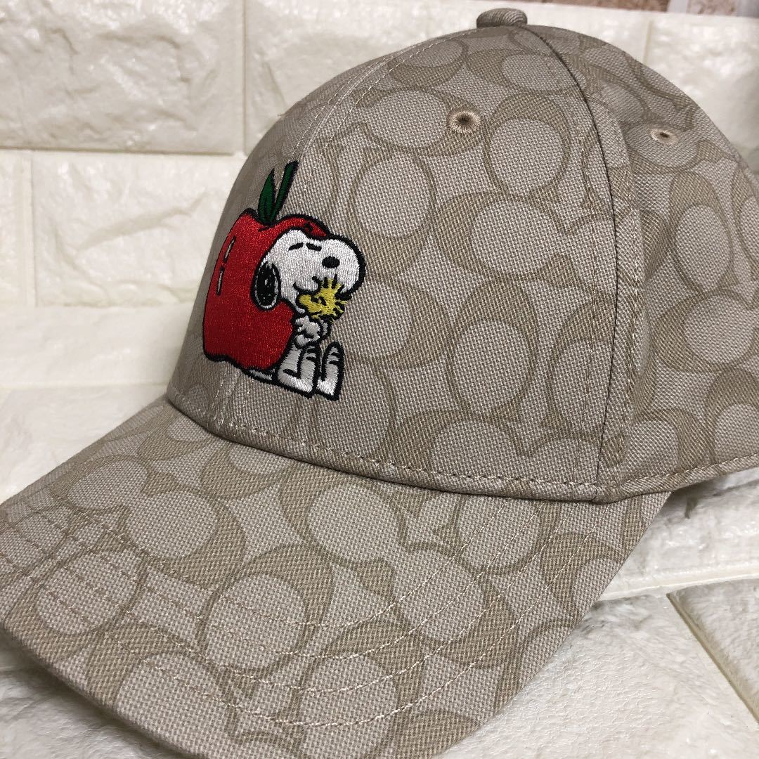 COACHPEANUTS スヌーピー キャップ シグネチャー ファッション
