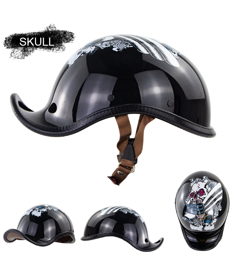 新入荷！ バイク ヘルメット 3Dプリント半帽型 ヘルメット ダック  