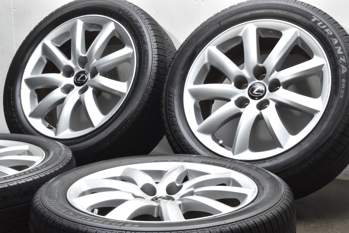 程度良好品】LEXUS レクサス LS460 前期 純正 18in 7.5J +32 PCD120