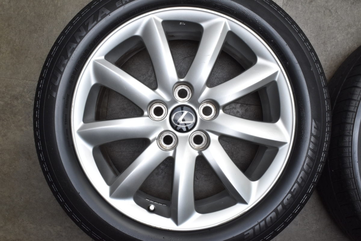 程度良好品】LEXUS レクサス LS460 前期 純正 18in 7.5J +32 PCD120