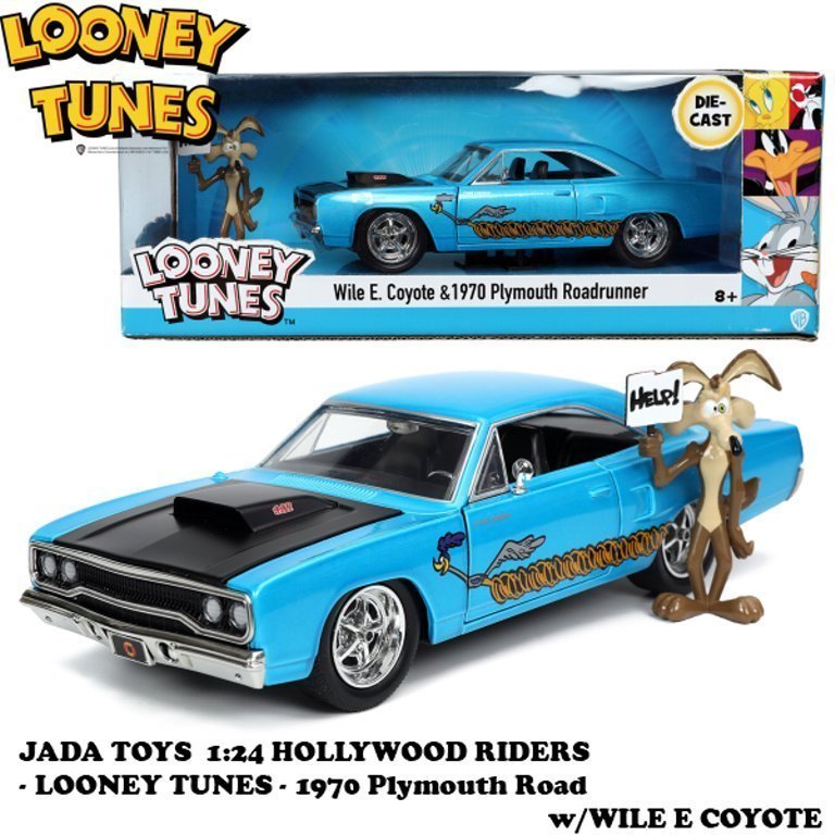 ルーニーテューンズ ミニカー1:24 LOONEY TUNES 1970 Plymouth Road w