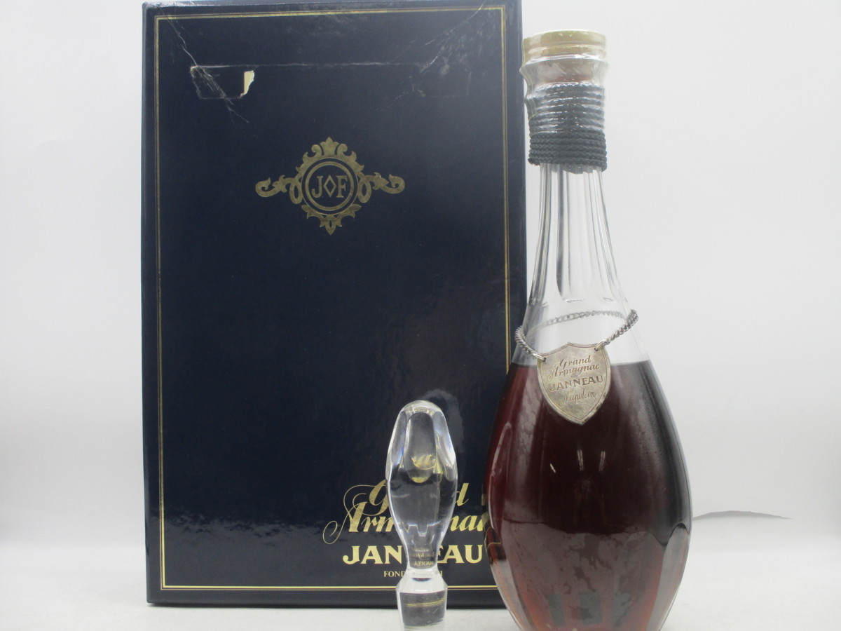 ブランデー ジャノー ナポレオン クリスタル700ml 替え栓付とオタール替栓 再値下げしました！ 【同梱OK商品】JANNEAU NAPOLEON ジャノー