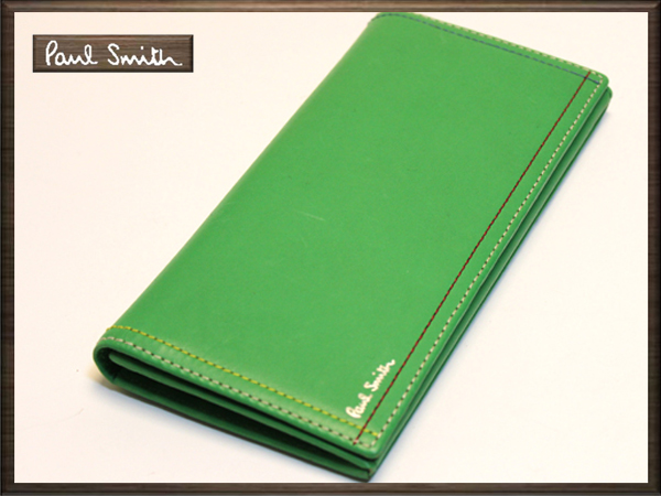 ポールスミス ダブルマルチステッチ牛革レザー長財布 緑 財布 売買されたオークション情報 Yahooの商品情報をアーカイブ公開 オークファン Aucfan Com