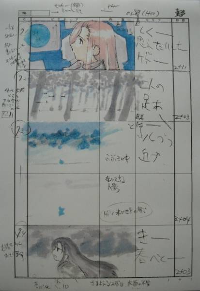 絵コンテ おねがいティーチャーop Snow Angel Kotoko合田浩章 原画 設定資料集 売買されたオークション情報 Yahooの商品情報をアーカイブ公開 オークファン Aucfan Com