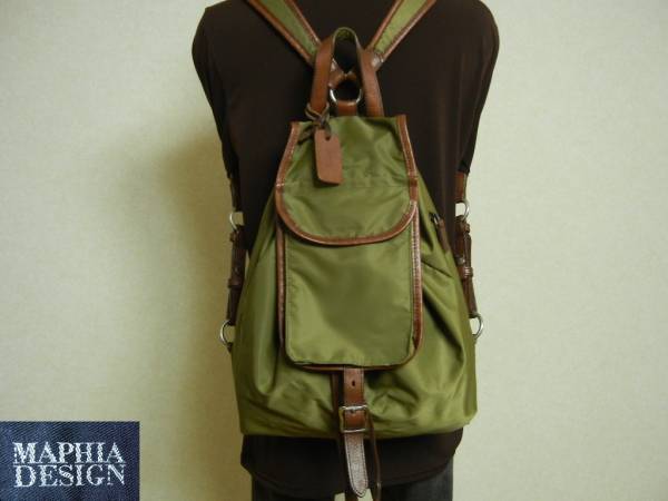 Maphia Designマフィアデザイン リュックサック カーキ 茶牛革 リュックサック デイパック 売買されたオークション情報 Yahooの商品情報をアーカイブ公開 オークファン Aucfan Com