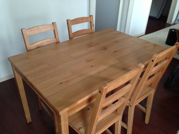 Ikeaイケアダイニングテーブルセットイス４脚付き Ikea イケア 売買されたオークション情報 Yahooの商品情報をアーカイブ公開 オークファン Aucfan Com