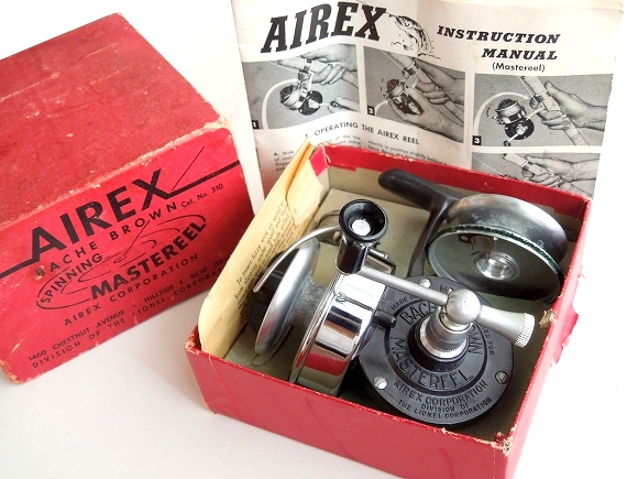 Airex (Bache Brown) Mastereel Model 2-A Spinning Reel, Box, Paperwork