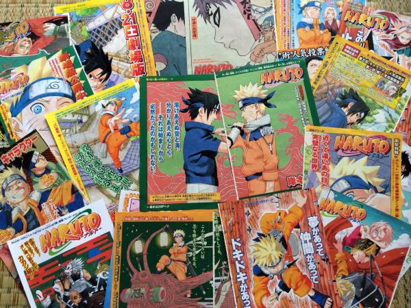 Narutoナルト 切り抜き ジャンプ表紙カラー扉絵など43枚セット コミック アニメーション 売買されたオークション情報 Yahooの商品情報をアーカイブ公開 オークファン Aucfan Com