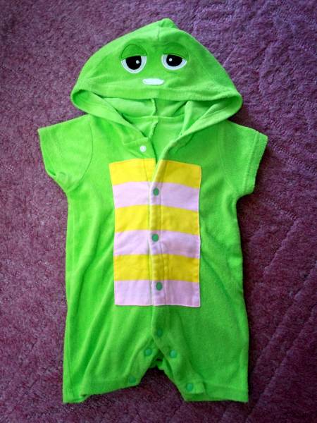 ガチャピン フード付き半袖つなぎ キャラクター 70cm 70 65 74cm 売買されたオークション情報 Yahooの商品情報をアーカイブ公開 オークファン Aucfan Com