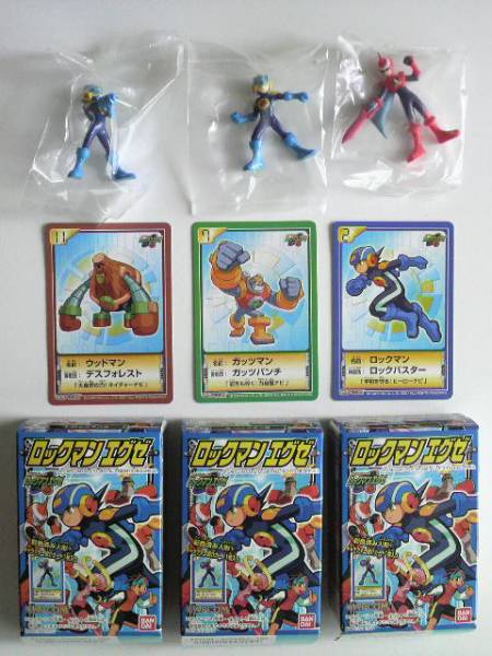 ロックマン エグゼ ミニフィギュア キャラクター紹介カード3個 食玩 おまけ 売買されたオークション情報 Yahooの商品情報をアーカイブ公開 オークファン Aucfan Com