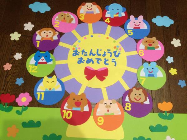大きな壁面飾り ワクワク観覧車 誕生表 幼稚園保育園等 その他 売買されたオークション情報 Yahooの商品情報をアーカイブ公開 オークファン Aucfan Com