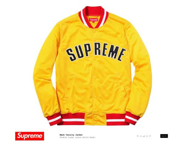 supreme mesh varsity jacket