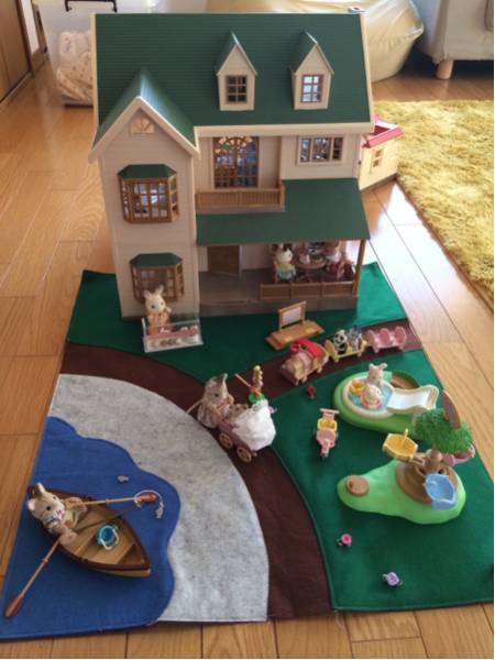 シルバニアファミリー用プレイマット ハンドメイド シルバニアファミリー 売買されたオークション情報 Yahooの商品情報をアーカイブ公開 オークファン Aucfan Com