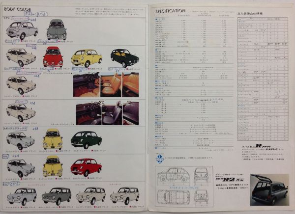 旧車カタログ 昭和45年 スバル R2 初代前期型 改訂版カタログ スバル 売買されたオークション情報 Yahooの商品情報をアーカイブ公開 オークファン Aucfan Com