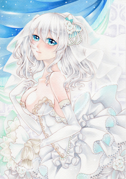 手描きイラスト 艦これ 鹿島 ウェディングジューンブライド 手描きイラスト 売買されたオークション情報 Yahooの商品情報をアーカイブ公開 オークファン Aucfan Com