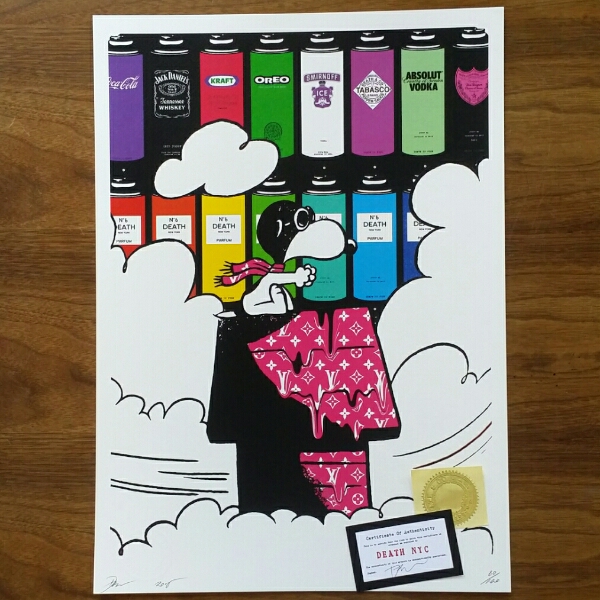 スヌーピー ルイヴィトン 雲とスプレー Death Nyc 限定ポスター シルクスクリーン 売買されたオークション情報 Yahooの商品情報をアーカイブ公開 オークファン Aucfan Com