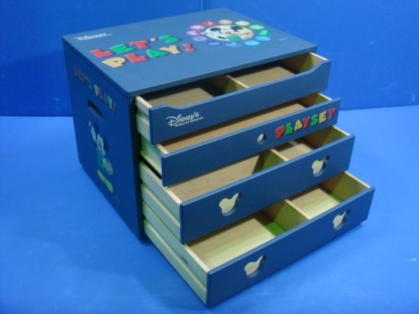 Disney World Of English ディズニー 英語教材収納ボックス チェスト ミッキー 小物収納棚 飾り棚 ミニ机 キャビネット デスクワゴン 売買されたオークション情報 Yahooの商品情報をアーカイブ公開 オークファン Aucfan Com