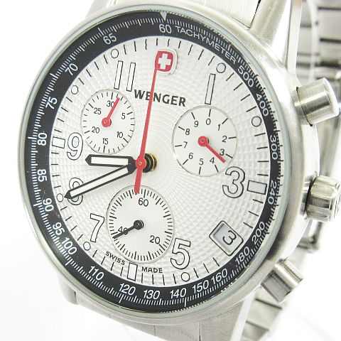 Wenger ウェンガー 7470x T クロノグラフ クォーツ ミリタリー メンズ 腕時計 シルバー ケース付き ウェンガー 売買されたオークション情報 Yahooの商品情報をアーカイブ公開 オークファン Aucfan Com