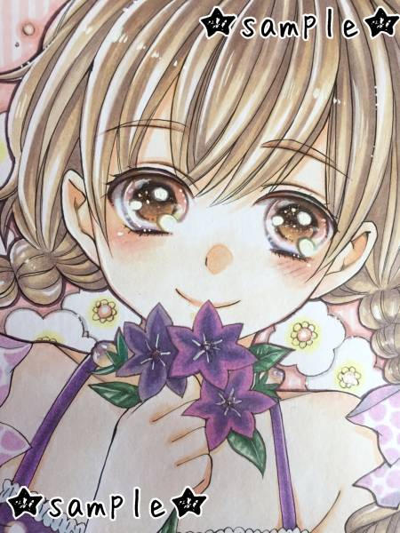 手描きオリジナルイラスト 三つ編みリボン ミニ色紙 手描きイラスト 売買されたオークション情報 Yahooの商品情報をアーカイブ公開 オークファン Aucfan Com