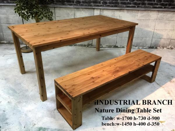 西海岸風 著名人も愛用ダイニングテーブル ベンチセットset1700 Industrial Branchテーブル インテリア アイアン家具 亜麻仁油仕上 テーブル 机 売買されたオークション情報 Yahooの商品情報をアーカイブ公開 オークファン Aucfan Com