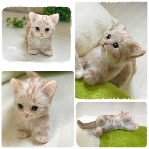 Meiya ハンドメイド 羊毛フェルト マンチカンのかわいい子猫 リアルサイズ 羊毛フェルト 売買されたオークション情報 Yahooの商品情報をアーカイブ公開 オークファン Aucfan Com