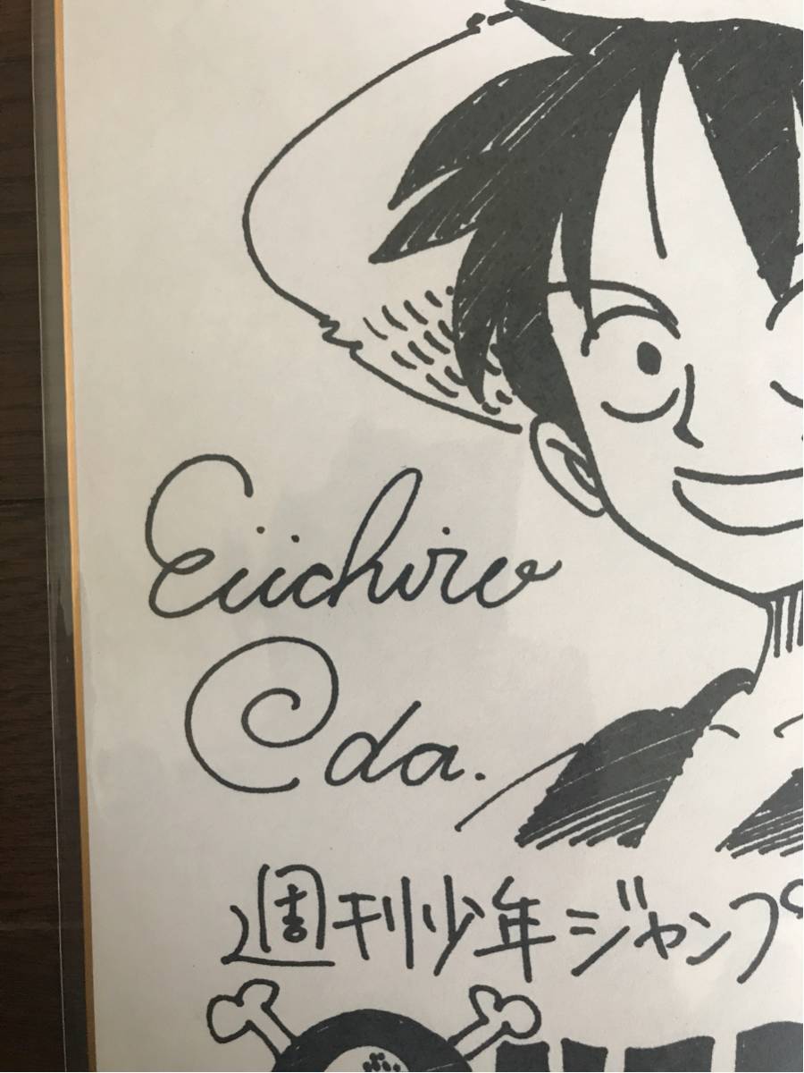 Onepiece 尾田栄一郎 複製サイン色紙 本物 サイン 直筆画 売買されたオークション情報 Yahooの商品情報をアーカイブ公開 オークファン Aucfan Com