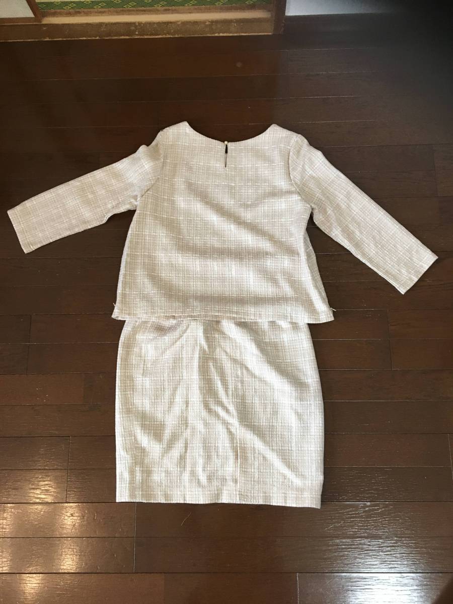 エンジェリーベ マタニティワンピースセットアップ 授乳口付 ツイードプルオーバー スカートセットアップ Lサイズ ベージュ マタニティウエア 売買されたオークション情報 Yahooの商品情報をアーカイブ公開 オークファン Aucfan Com