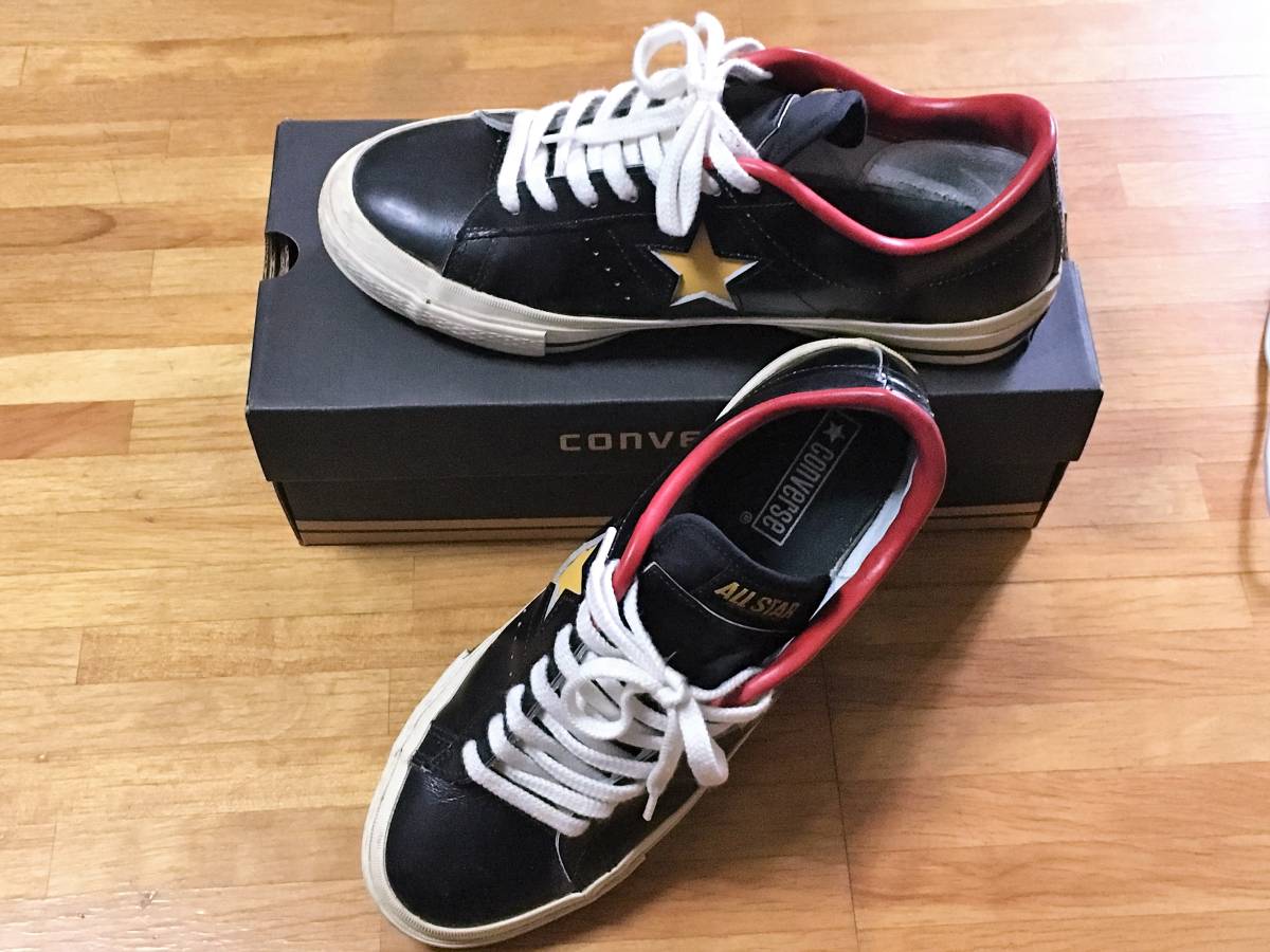 コンバース ワンスター レザー 06w杯ドイツ大会限定モデル Us8 1 2 27cm 元箱付き 黒 赤 黄 Converse One Star Ge Ox 27 0cm 売買されたオークション情報 Yahooの商品情報をアーカイブ公開 オークファン Aucfan Com