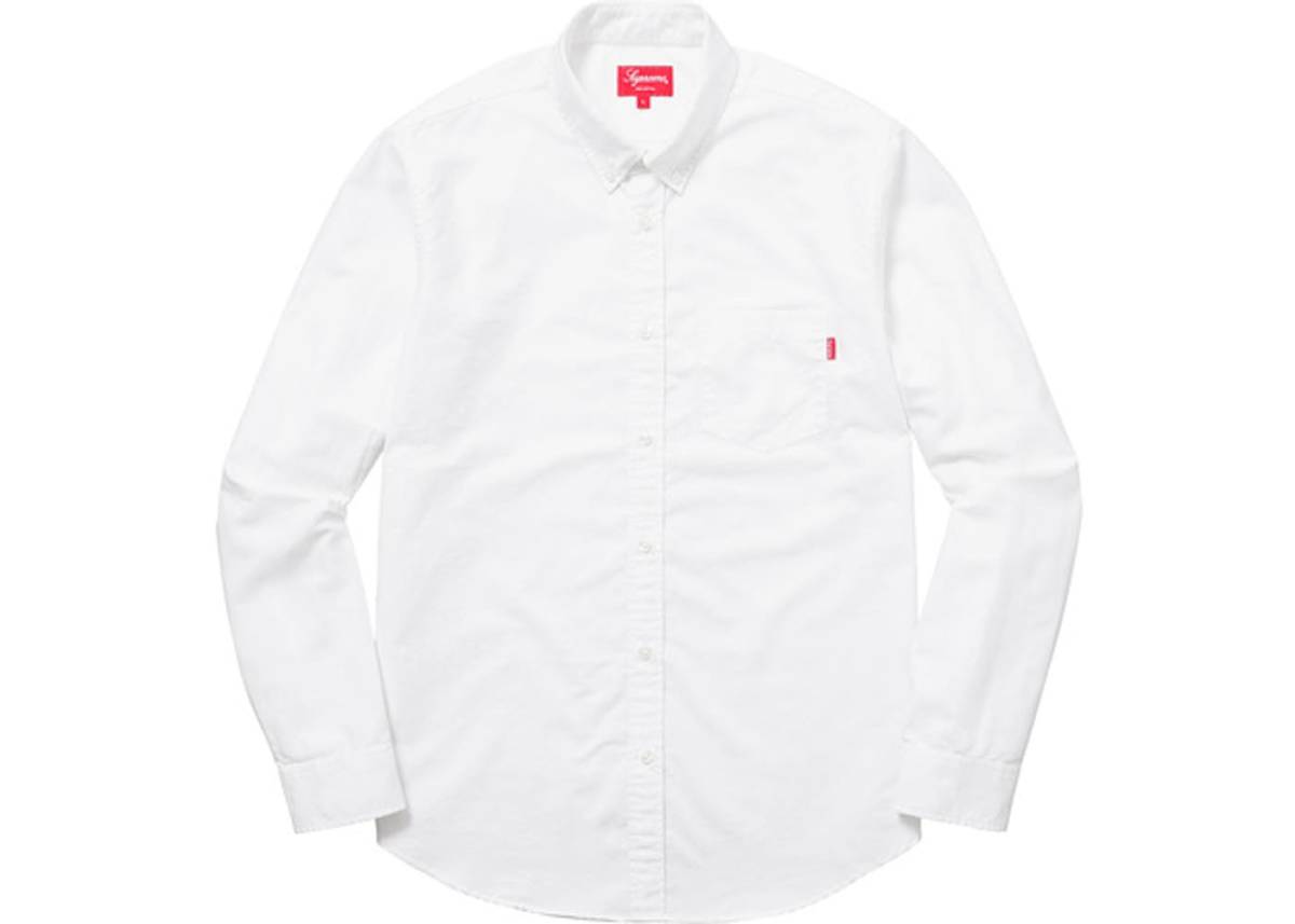 17aw Supreme シュプリーム Oxford Shirts オックスフォードシャツ 白 ホワイト L L S デニム シャツ その他 売買されたオークション情報 Yahooの商品情報をアーカイブ公開 オークファン Aucfan Com