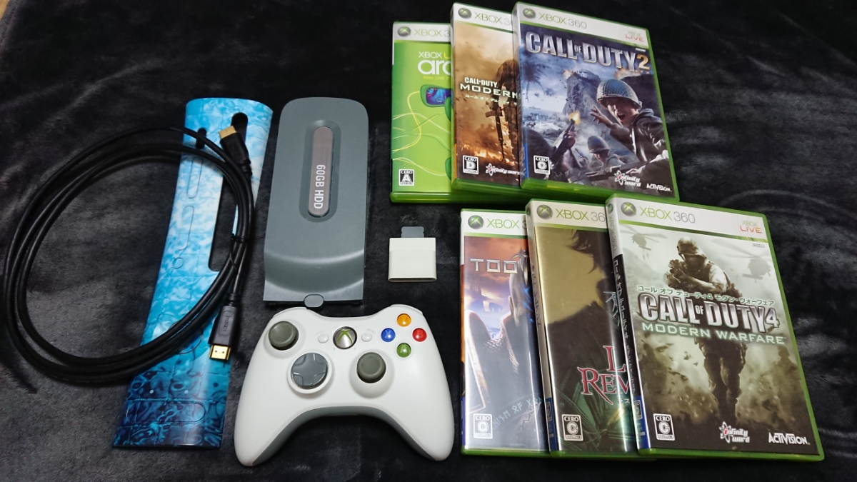 Xbox360 コントローラー メモリーカード 256mb Hdd60gb ソフト 6本セット コール オブ デューティ2 ラストレムナント アクション 売買されたオークション情報 Yahooの商品情報をアーカイブ公開 オークファン Aucfan Com