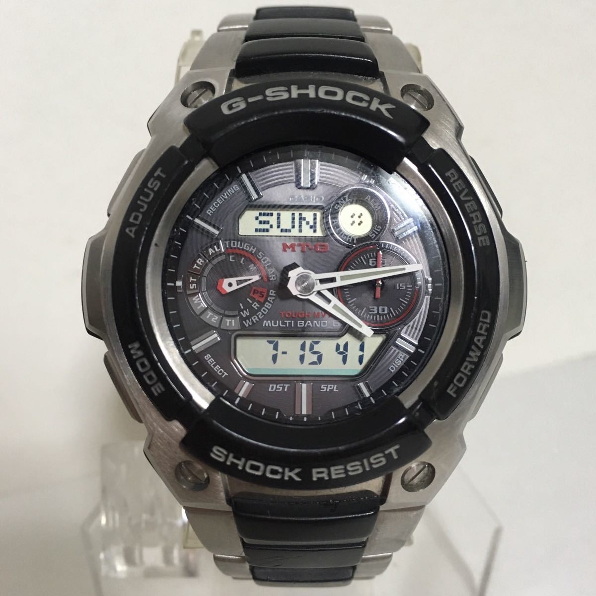 Casio G Shock Mtg 1500 1ajf Mt G タフソーラー 自動電波受信 マルチバンド6 メタルバンド アナデジ ブラック シルバー Gショック Mt G 売買されたオークション情報 Yahooの商品情報をアーカイブ公開 オークファン Aucfan Com