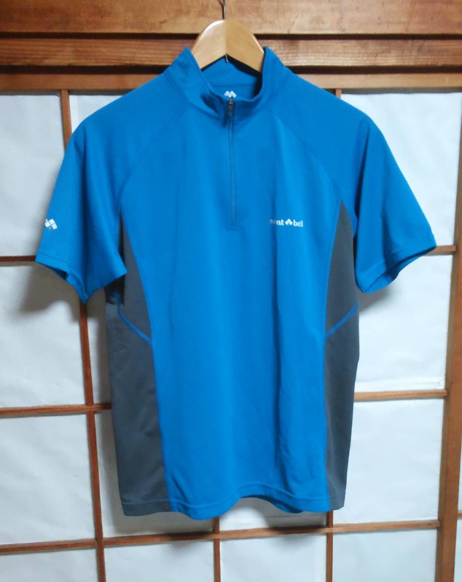 良品 Mont Bell モンベル クール ハーフスリーブジップシャツ 半袖シャツ ハーフジップ メンズｍ 青 登山 アウトドア ウイックロンクール 男性用 売買されたオークション情報 Yahooの商品情報をアーカイブ公開 オークファン Aucfan Com