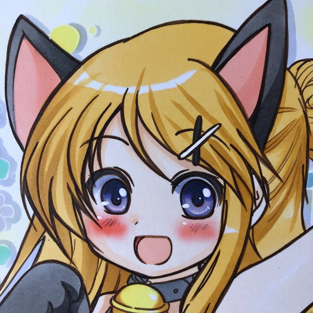 手描き同人イラスト サイズ きんいろモザイク 九条カレン 猫コスプレ 手描きイラスト 売買されたオークション情報 Yahooの商品情報をアーカイブ公開 オークファン Aucfan Com