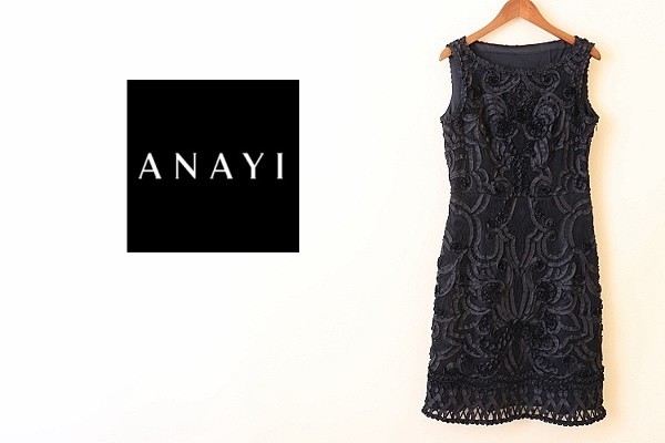 全品1000円スタート Anayi アナイ ラメ入り レース 丸首 ノースリーブ ワンピース ブラック Size 38 ワンピース 売買されたオークション情報 Yahooの商品情報をアーカイブ公開 オークファン Aucfan Com
