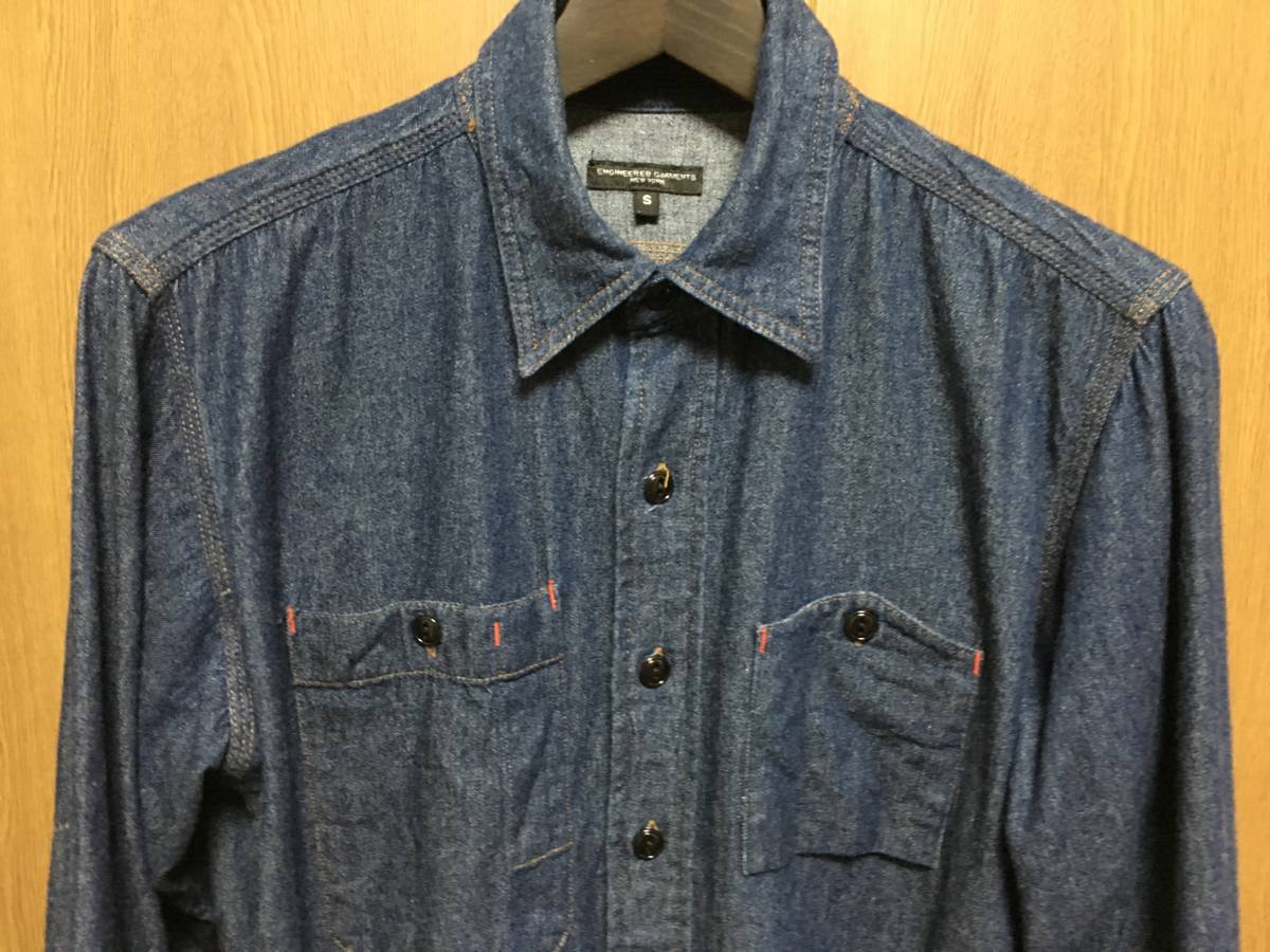 Engineered Garments Work Shirt 6oz Denim Color Indigo エンジニアードガーメンツ デニム ワークシャツ S 長袖シャツ 売買されたオークション情報 Yahooの商品情報をアーカイブ公開 オークファン Aucfan Com