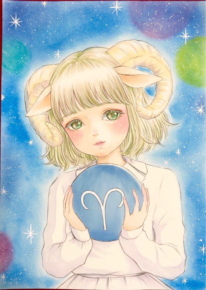 オリジナル 擬人化 牡羊座の女の子 おひつじ座 少女 手描き アナログ イラスト Aries 12星座 手描きイラスト 売買されたオークション情報 Yahooの商品情報をアーカイブ公開 オークファン Aucfan Com