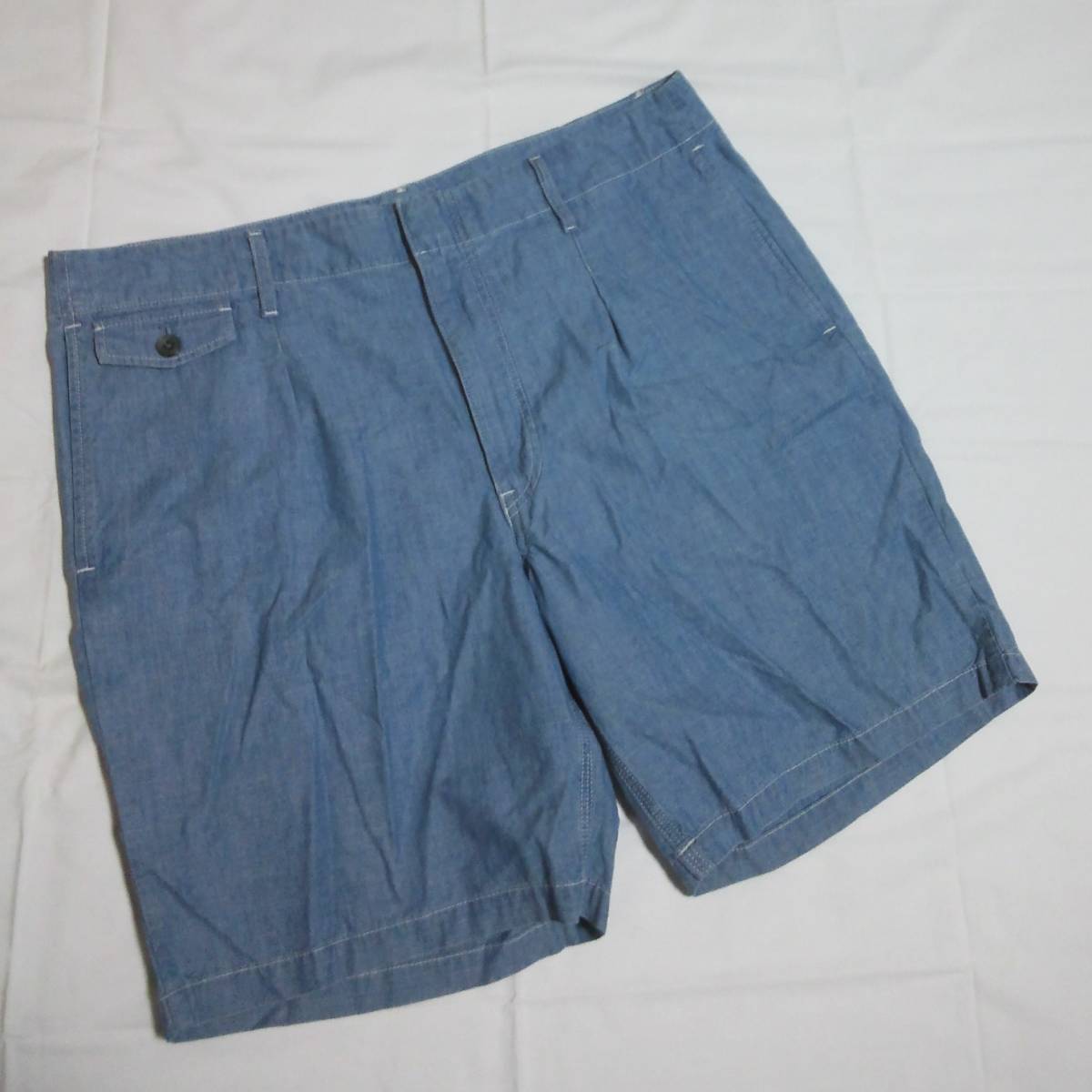 ほぼ Uniqlo Lemaire ユニクロユー Uniqlo U ルメール シャンブレー ハーフパンツ ショートパンツ ショーツ 短パン メンズl ショートパンツ 半ズボン 売買されたオークション情報 Yahooの商品情報をアーカイブ公開 オークファン Aucfan Com