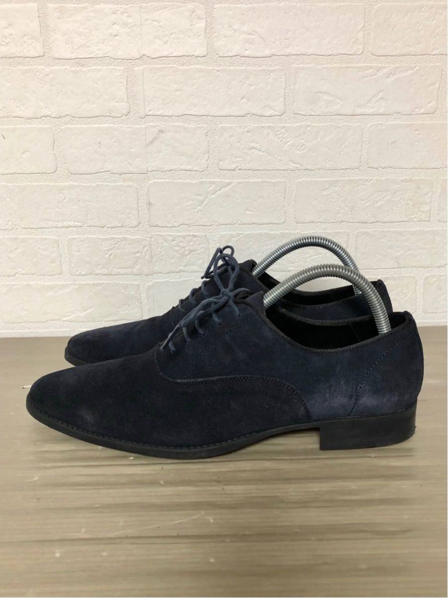 333 Zara Man ザラマン レザーシューズ メンズ サイズ41 26cmほど ネイビー 革靴 ビジネスシューズ スエードレザー 内羽根 プレーントゥ 男性用 売買されたオークション情報 Yahooの商品情報をアーカイブ公開 オークファン Aucfan Com