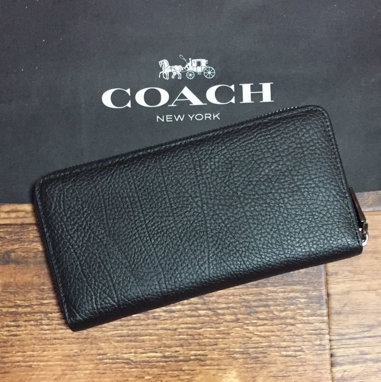 Coach コーチ 長財布 メンズ ゴツゴツした革がカッコいい おしゃれ ブランド Ykkファスナー レシートつき 男性用財布 売買されたオークション情報 Yahooの商品情報をアーカイブ公開 オークファン Aucfan Com