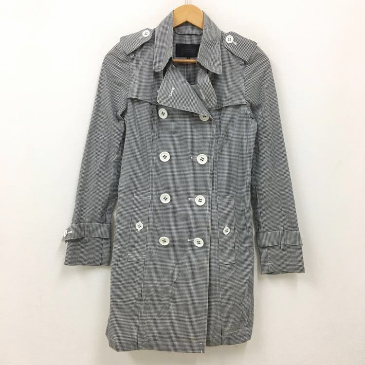 Burberry Black Label バーバリー ブラックレーベル トレンチコート レディース 38 S M相当 白黒 ギンガムチェック 裏地なし 薄手 コート 売買されたオークション情報 Yahooの商品情報をアーカイブ公開 オークファン Aucfan Com