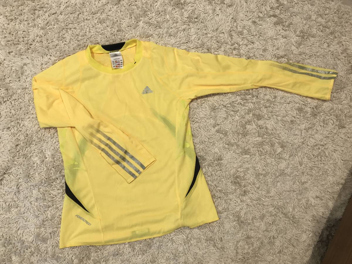 Adidas アディダス レディースランニング長袖ｔシャツ ｌサイズ 黄色 長袖シャツ 売買されたオークション情報 Yahooの商品情報をアーカイブ公開 オークファン Aucfan Com