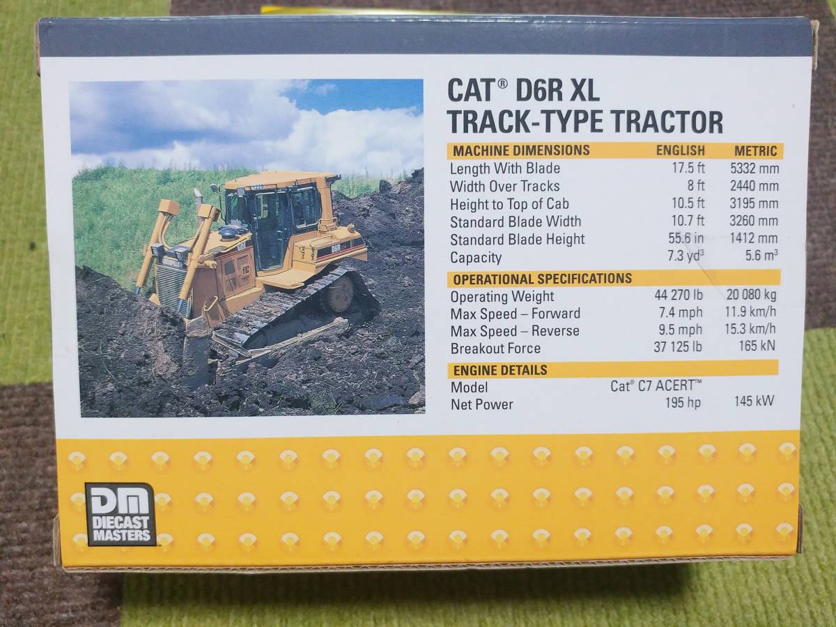Modèle Réduit Caterpillar D6R XL 1/64 Diecast Masters - Bulldozer à Chenilles, Boîte Non Ouverte