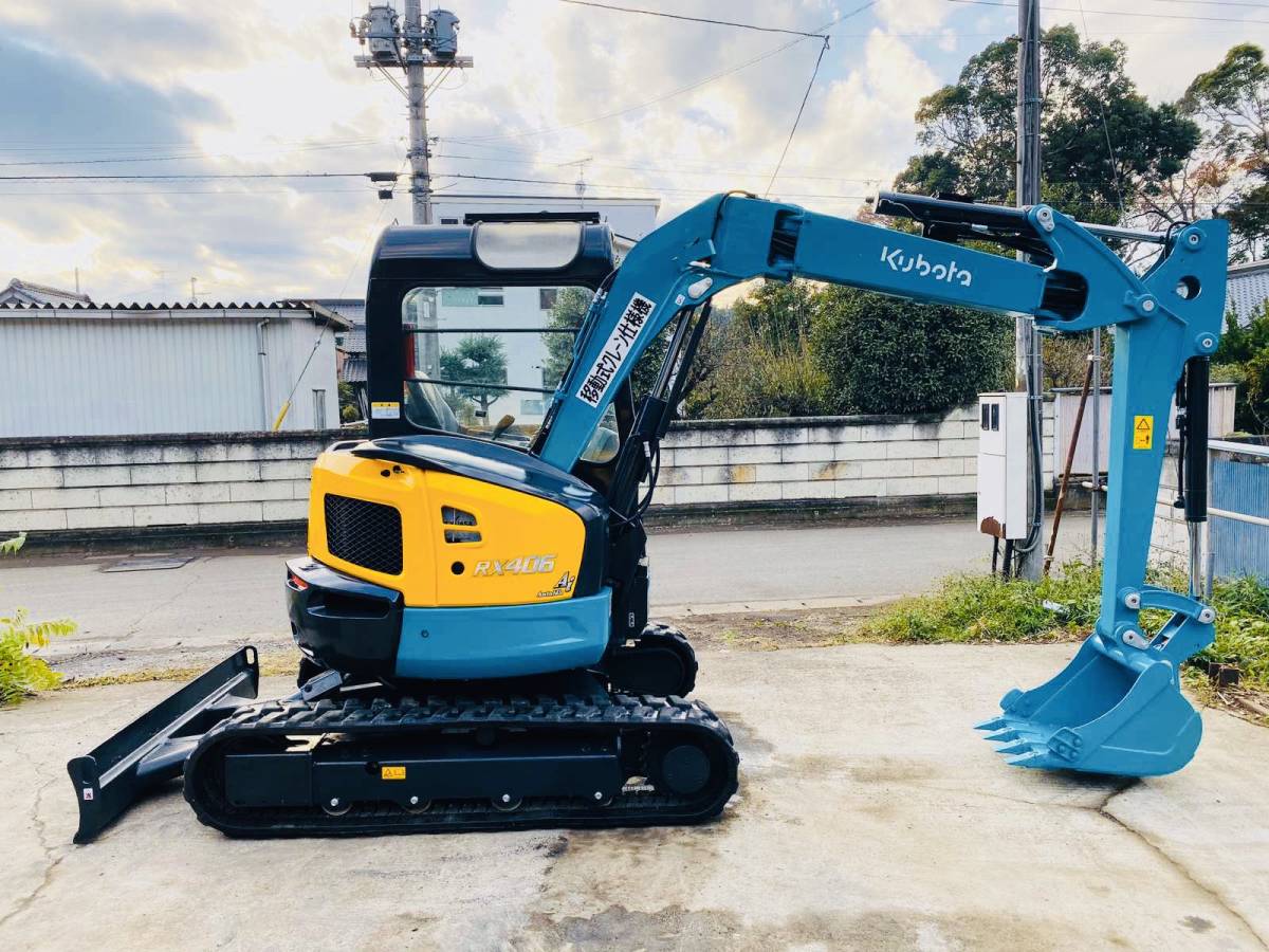 クボタ RX-406 KUBOTA 重機 建設機 ミニバックホー 油圧クローラ ユンボ クレーン仕様 4マルチ(建設機械、重機)|売買された ...