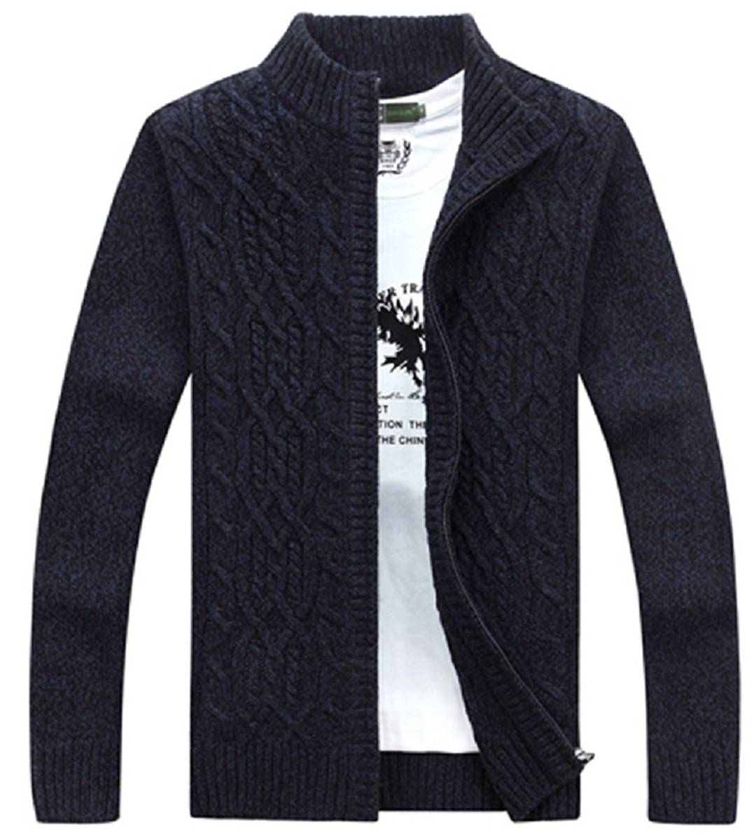 冬 メンズ カーディガン セーター スリム ジップアップ 裏起毛 あったか ニット ジャケット 立襟 ネイビー Xl カーディガン 売買されたオークション情報 Yahooの商品情報をアーカイブ公開 オークファン Aucfan Com