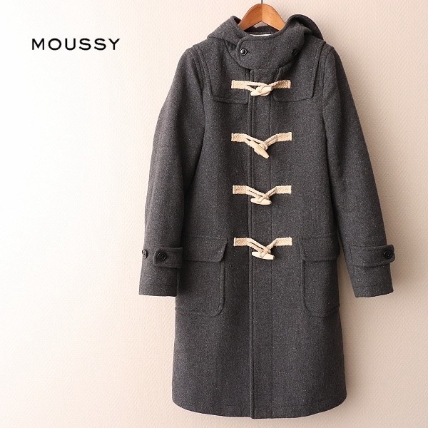Moussy マウジー フード付き ウール混 中わた入り キルティング裏地 ベーシック ダッフルコート ダークグレー系 Size 2 コート 売買されたオークション情報 Yahooの商品情報をアーカイブ公開 オークファン Aucfan Com