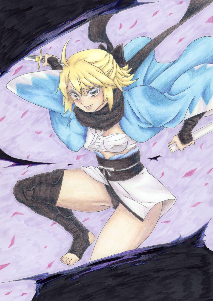 同人手描きイラスト Fgo 沖田総司 手描きイラスト 売買されたオークション情報 Yahooの商品情報をアーカイブ公開 オークファン Aucfan Com